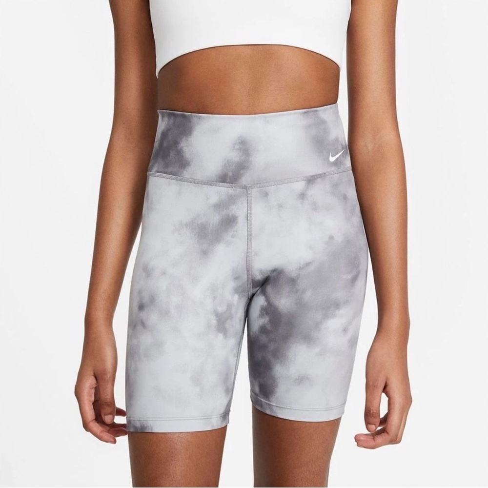 Nike Women's Medium ONE ICON CLASH 7" Bike Biker Shorts Tie Dye Gym Dry Fit EUC